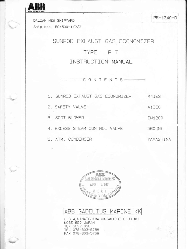 SUNROD Exhaust Economizer | PDF | Valve | Boiler