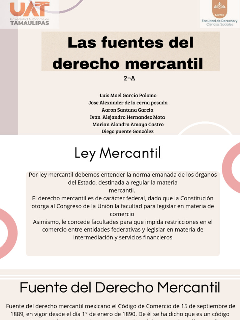 Fuentes Del Derecho Mercantil | PDF | Caso de ley | Fuentes del derecho