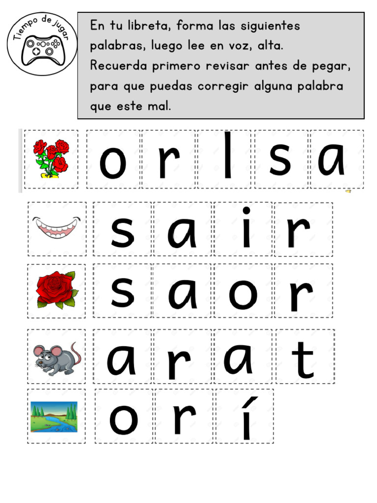 Juego de Formar Palabras (2) | PDF