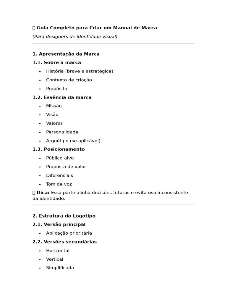 ? Guia Completo para Criar Um Manual de Marca | PDF | Tipografia ...
