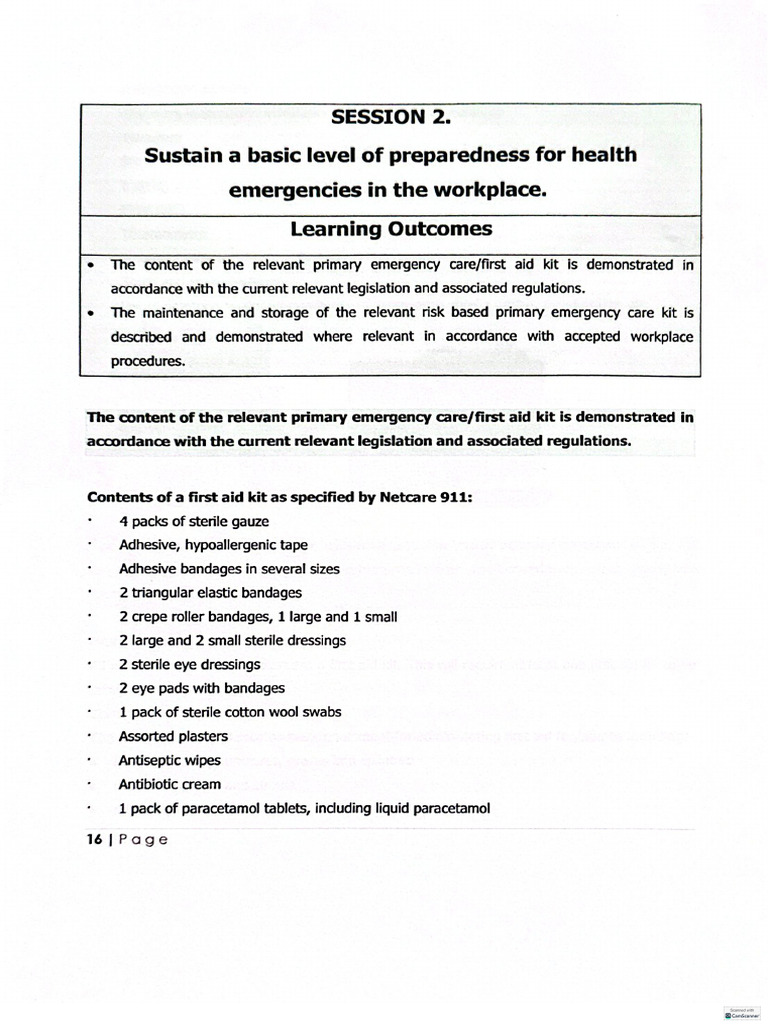 Session 2 - First Aid | PDF