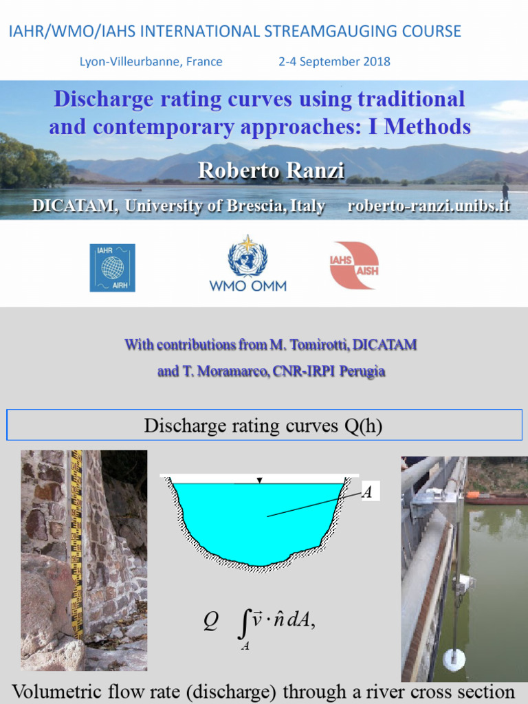 10 2018 Ranzi Lyon Rating-Curves | PDF | Discharge (Hydrology) | Physics