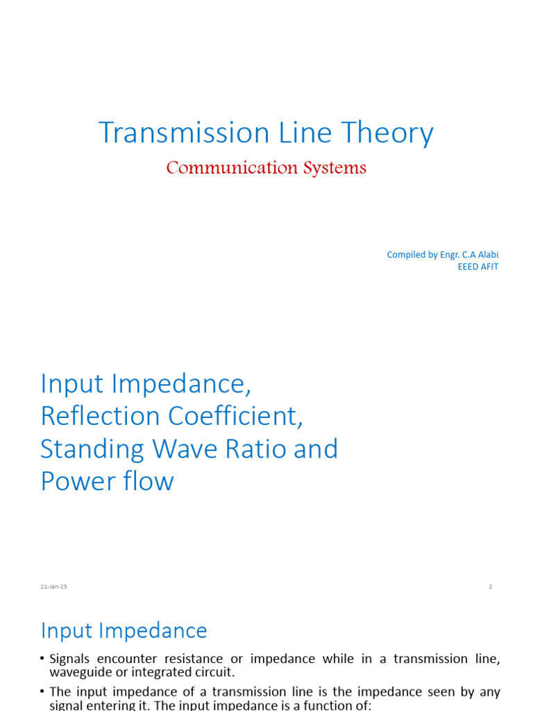 TxnLine Input Impedance | PDF | Transmission Line | Electrical Impedance