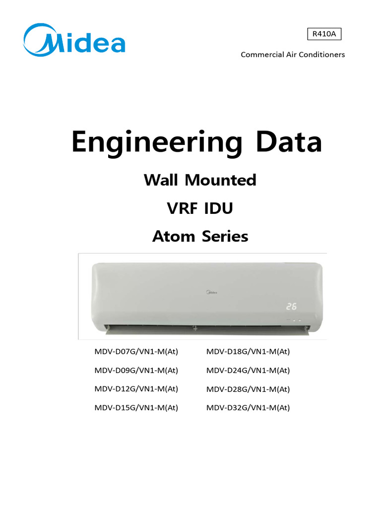 TM Midea Atom Series VRF 60Hz Wall Mounted 20201231 V2 | PDF | Pressure ...