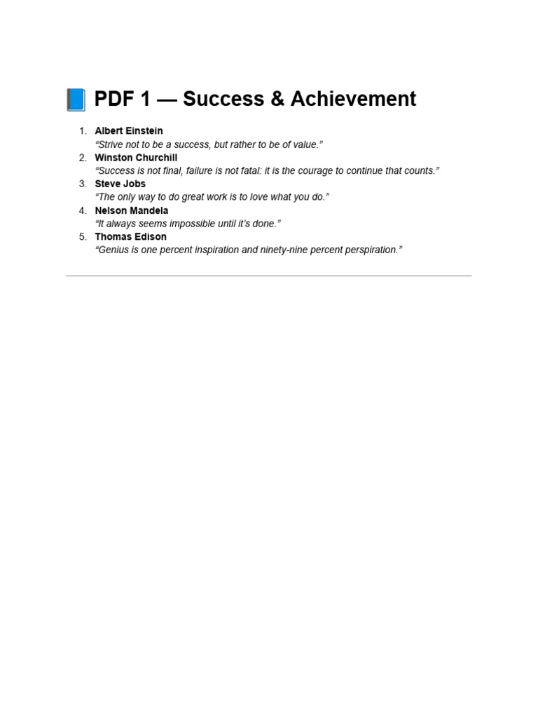 ? PDF 1 - Success & Achievement | PDF