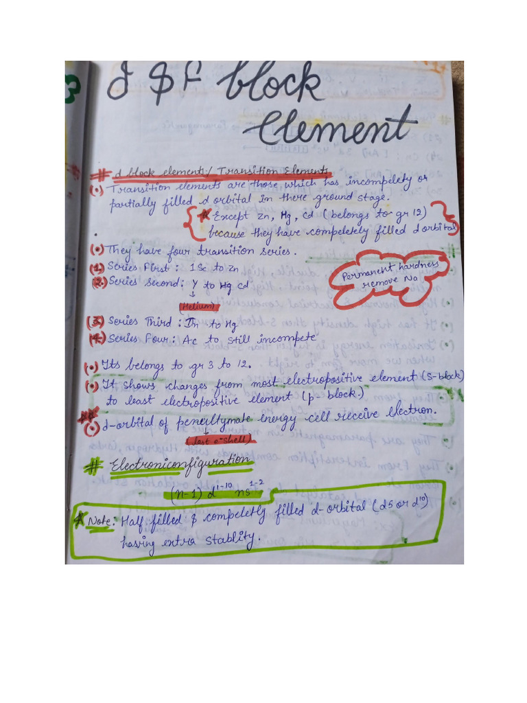 XII D & F Block Notes | PDF