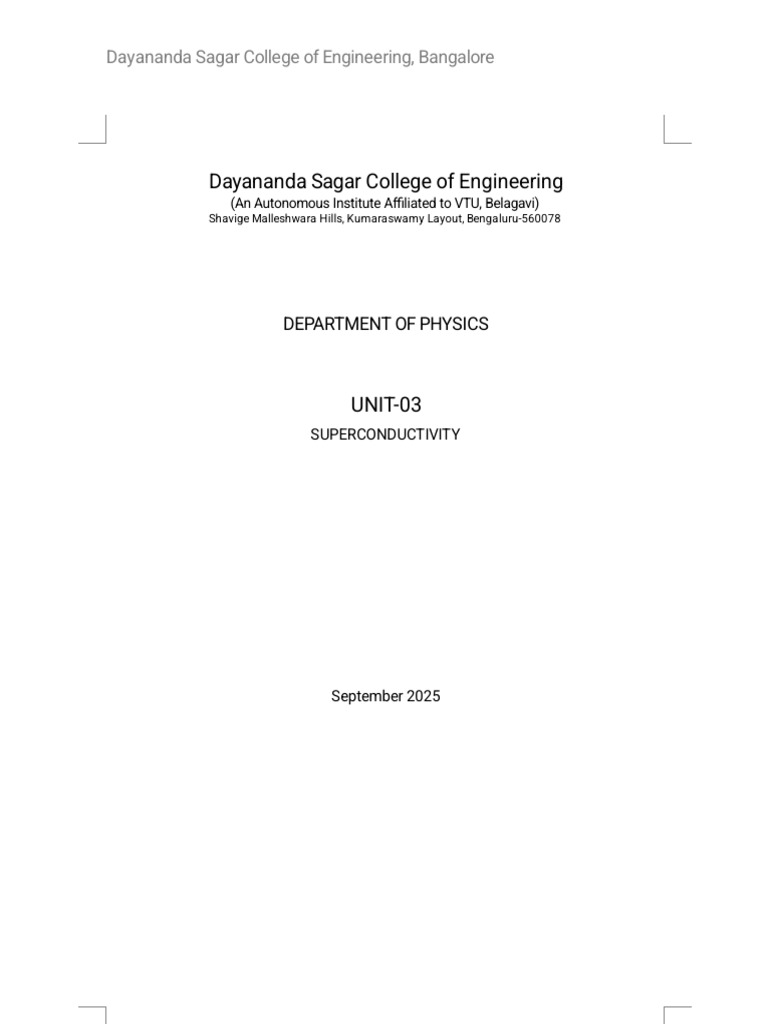 Module 3 I SEM 2025-26 CS Stream | PDF | Superconductivity | High ...