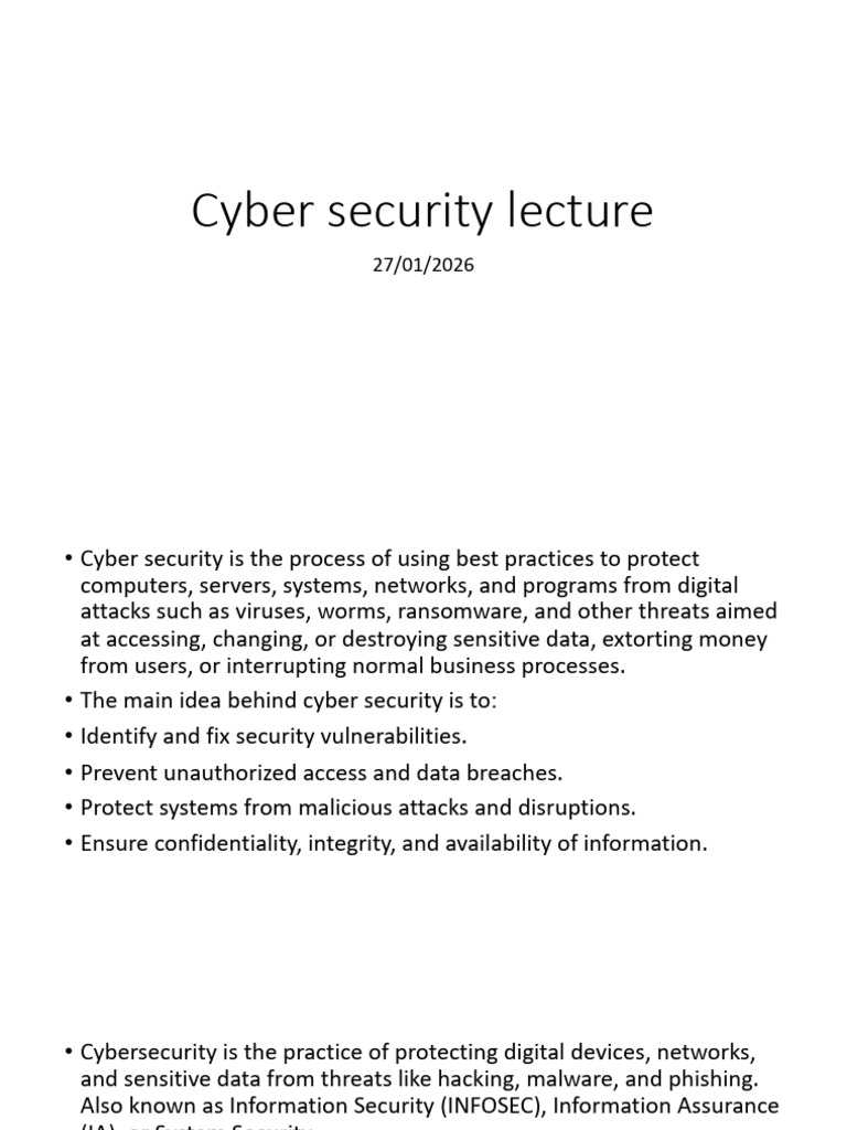 Module1 Cyber Security | PDF | Security | Computer Security