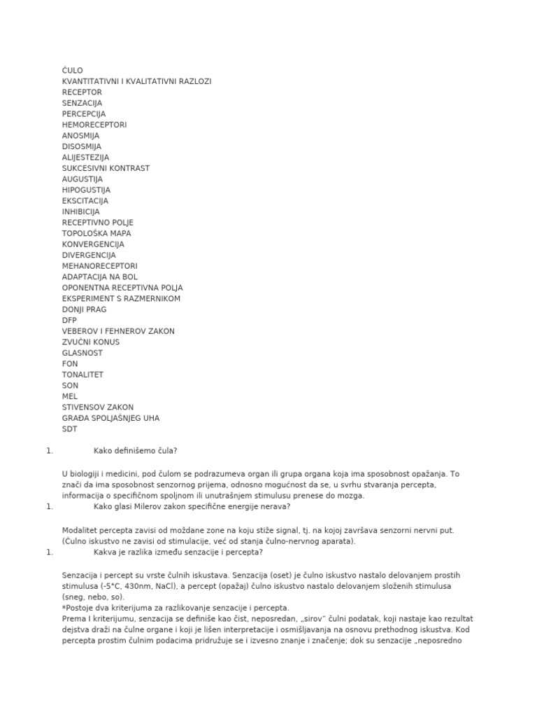 Percepcija - Skripte | PDF