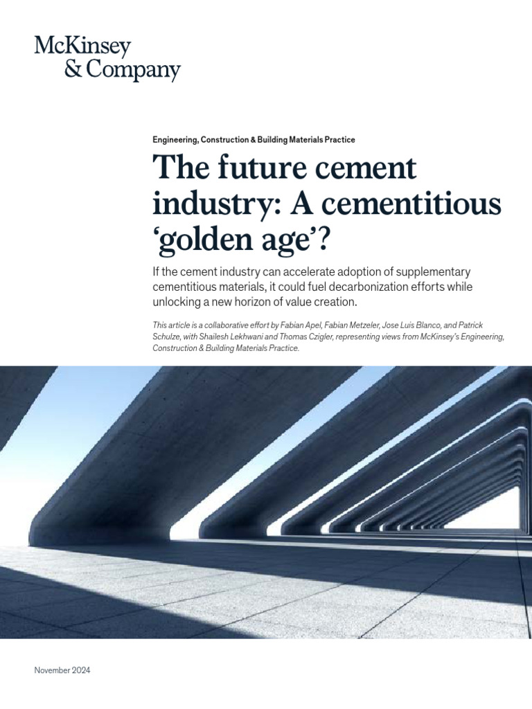 The Future Cement Industry A Cementitious Golden Age VF | PDF | Cement ...