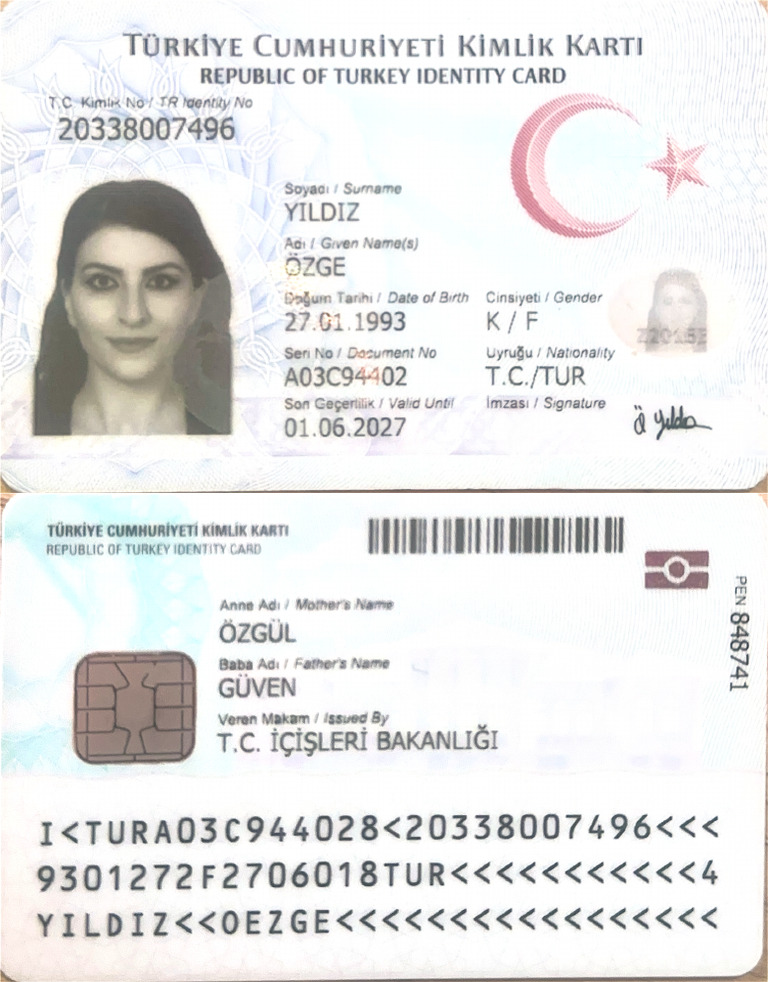 Republic of Turkey Identity Card | PDF