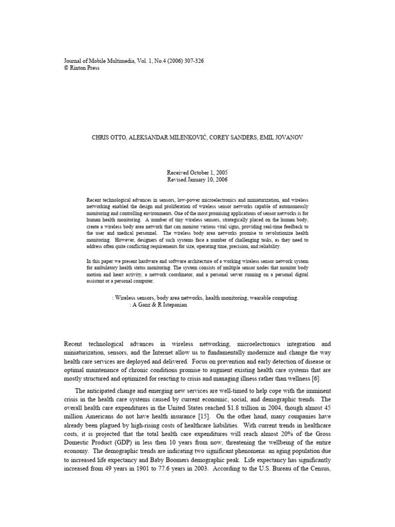 System Architecture of A Wireless Body Area Sensor Network 3nc1v0tm39 ...