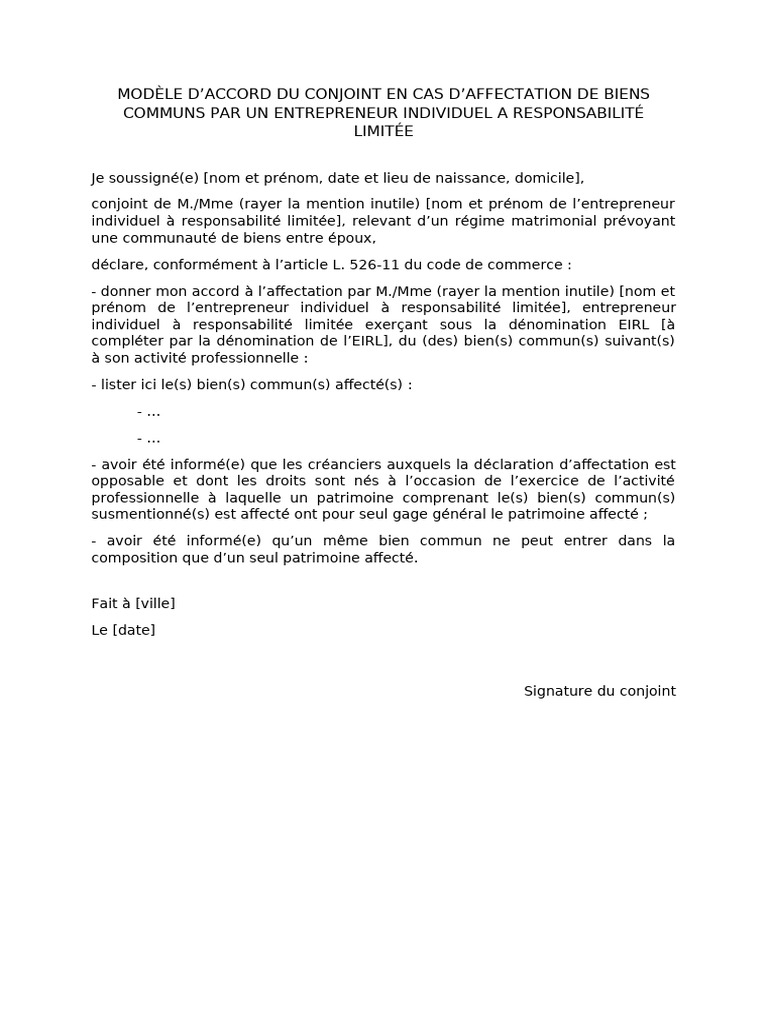 modele-accord-conjoint-affectation-de-biens-communs-par-eirl-pdf