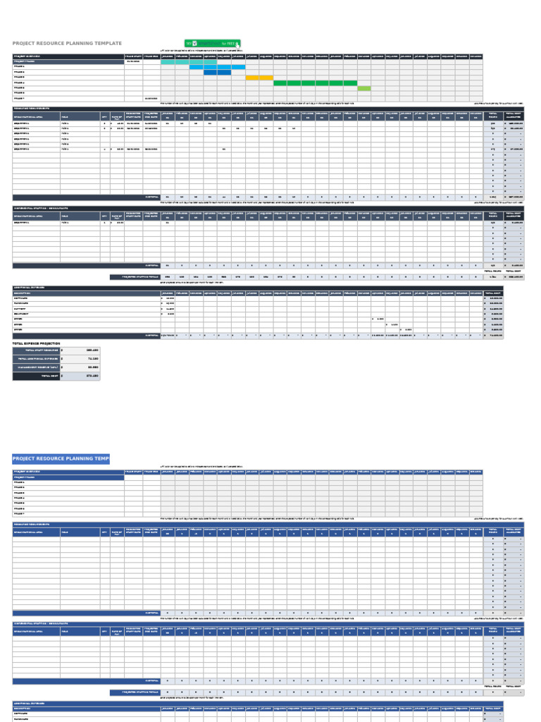 IC Project Resource Planning Template 9260 | PDF