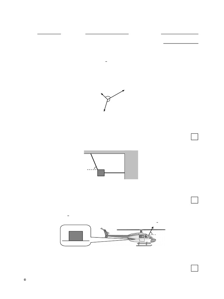 Book 2 Chapter 4 Test (Q&A) (E) | PDF | Force | Tension (Physics)