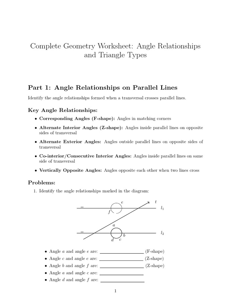 Geometry Shapes | PDF | Angle | Triangle