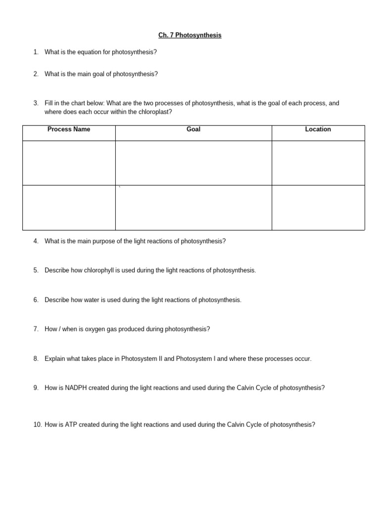 CH 7 Review Packet | PDF