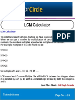 LCM Calculator