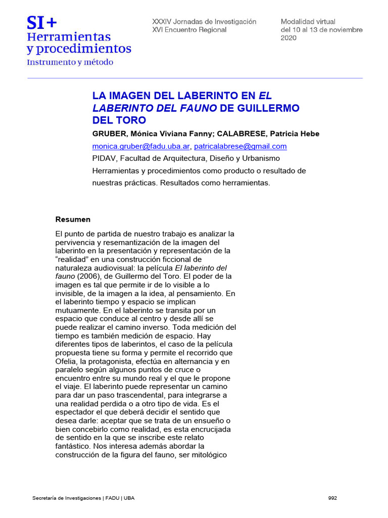 Gruber, M., Calabrese, P. - La Imagen Del Laberinto en El Laberinto Del ...
