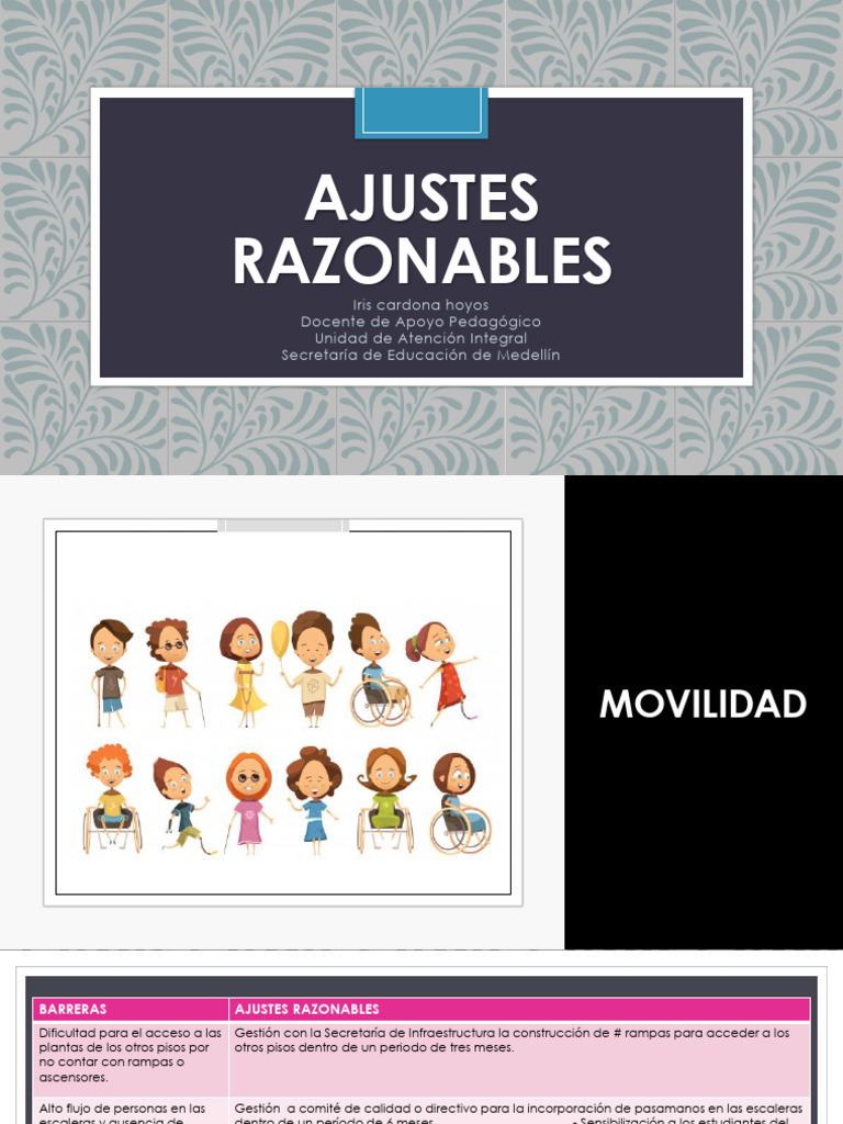 AJUSTES RAZONABLES | PDF | Aprendizaje | Salón de clases