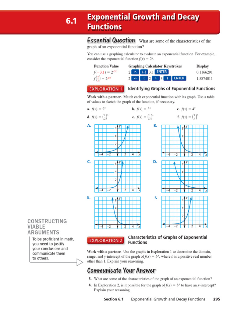 Exponential Growth and Decay | PDF | Exponential Function | Function ...