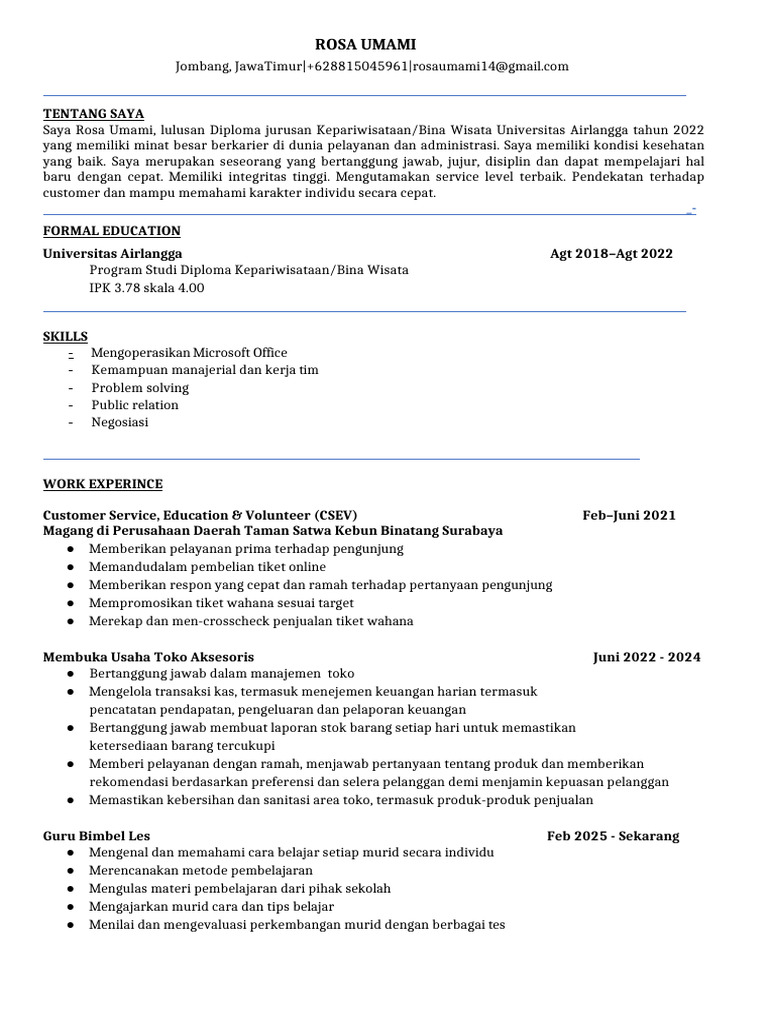 CV Rosa Umami 2026 PT | PDF