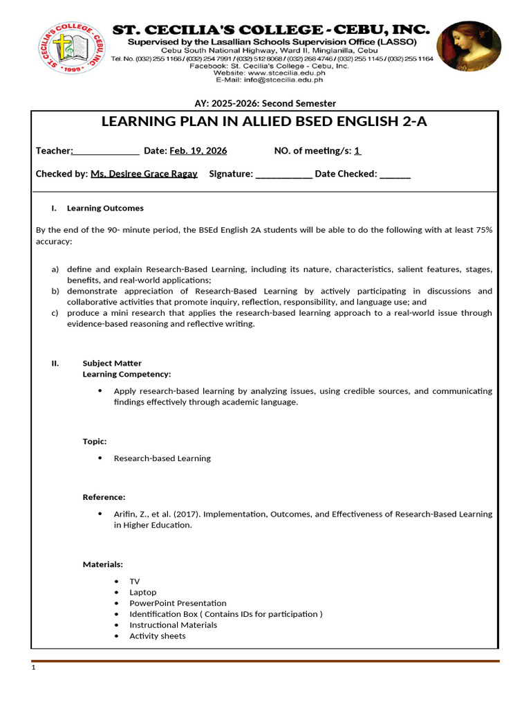 Final Lesson Plan G4 Allied 5 | PDF | Learning | Critical Thinking