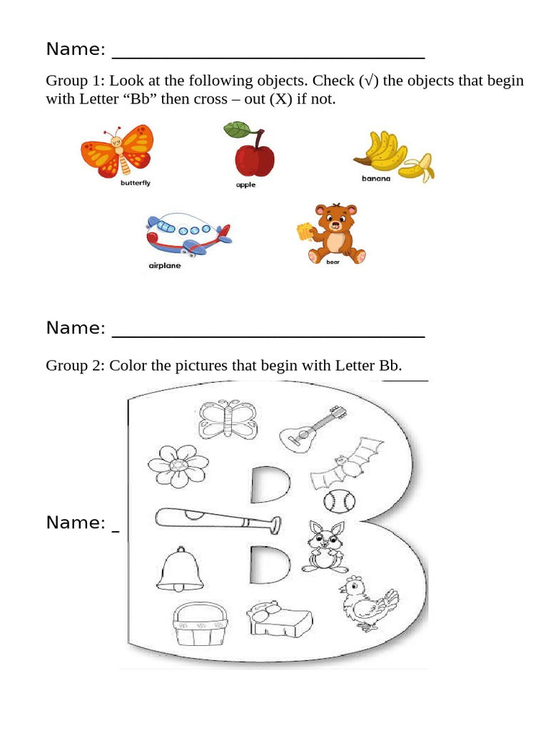 Worksheets BB | PDF