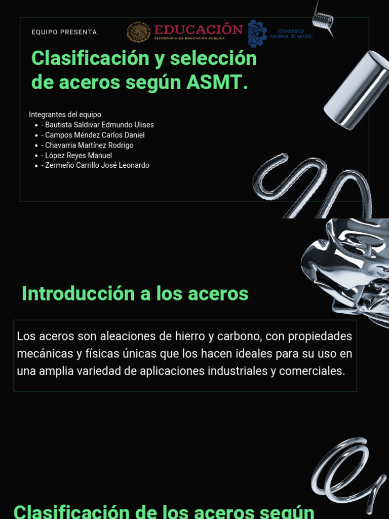Clasificación y Selección de Aceros Según ASMT. | PDF | Aleación ...