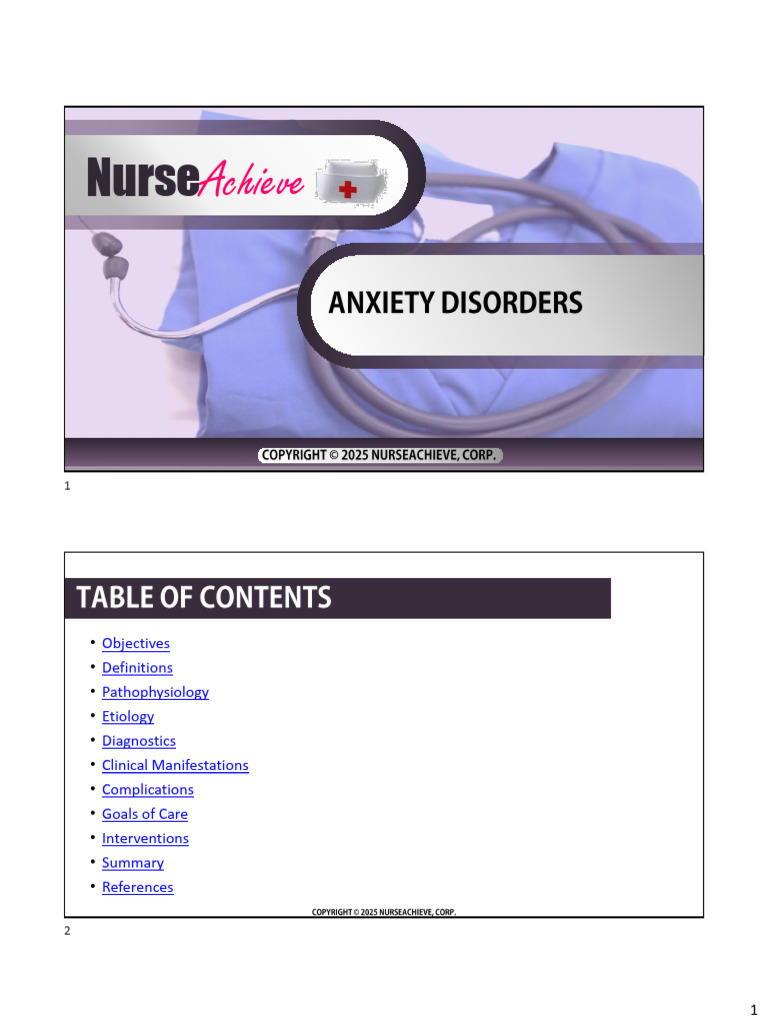 Anxiety Disorders - Mental Health | PDF | Anxiety | Anxiety Disorder