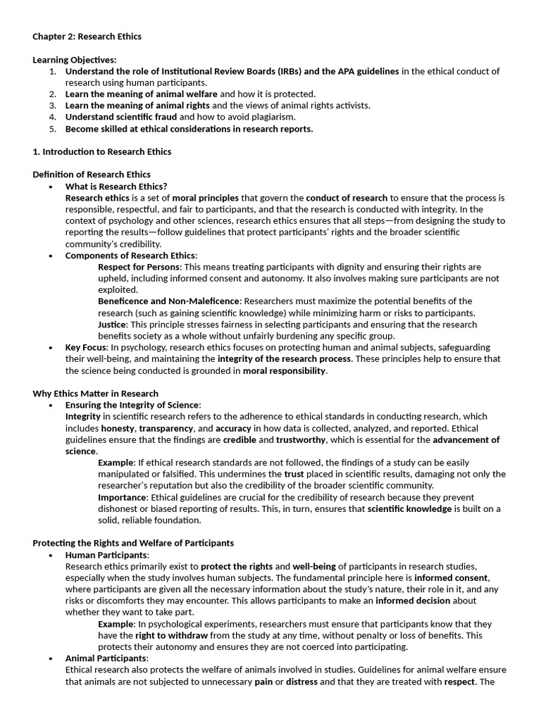 Chapter 2 Module For Students Research Ethics | PDF | Institutional ...