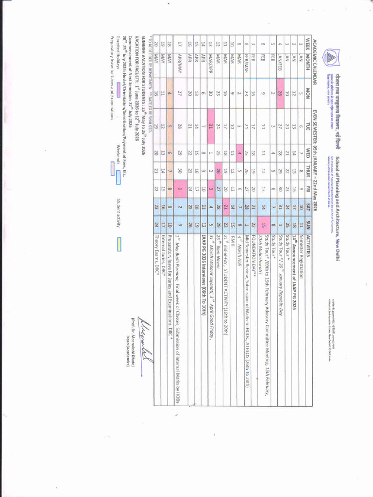 Academic Calander | PDF