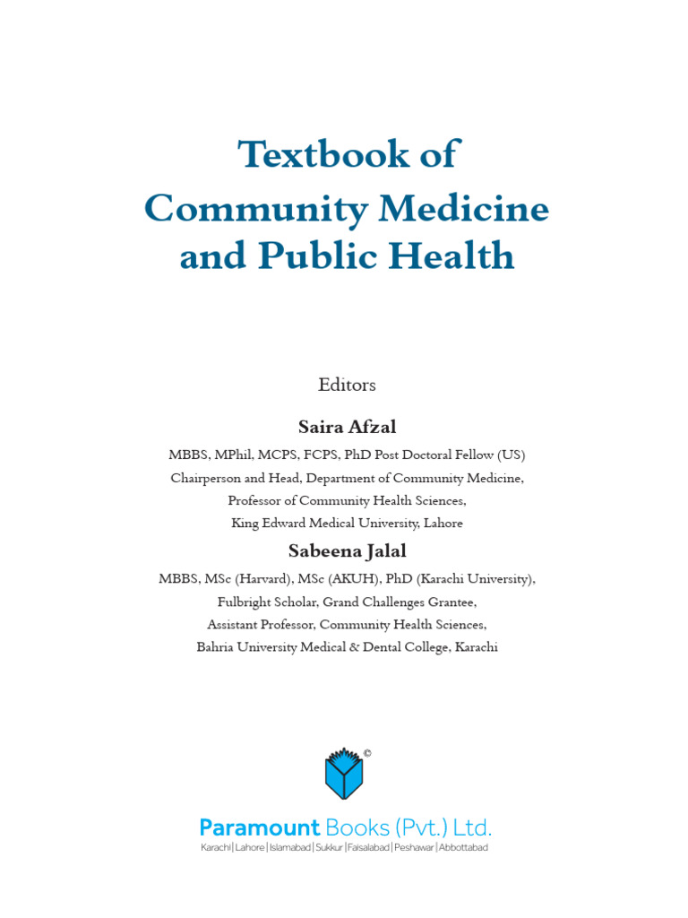 Sabeena Jalal-Textbook of Community Medicine & Public Health | PDF ...