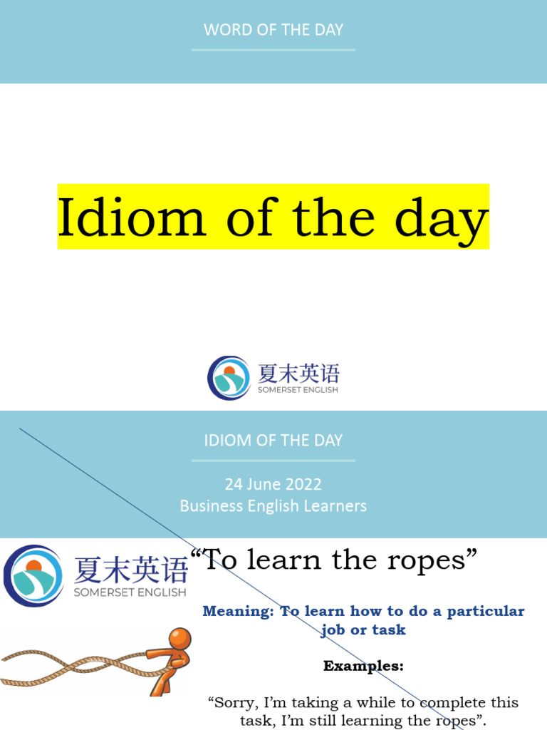 Idiom of The Day | PDF