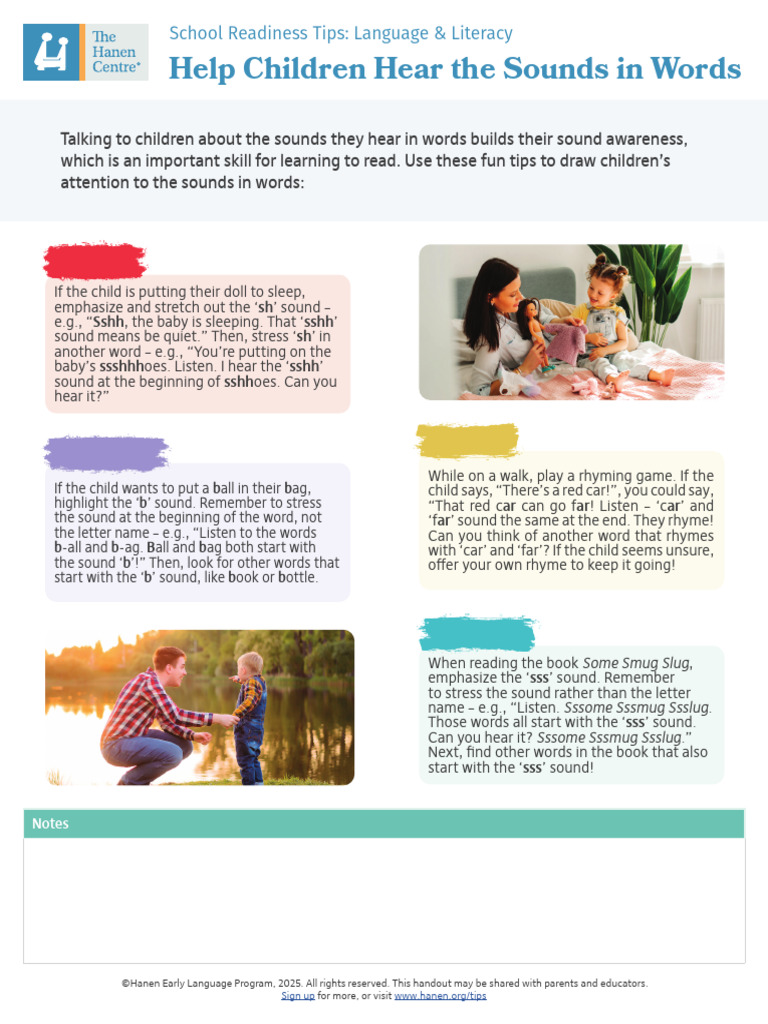 The Hanen Centre Language and Literacy Tips August 2025 | PDF | Human ...