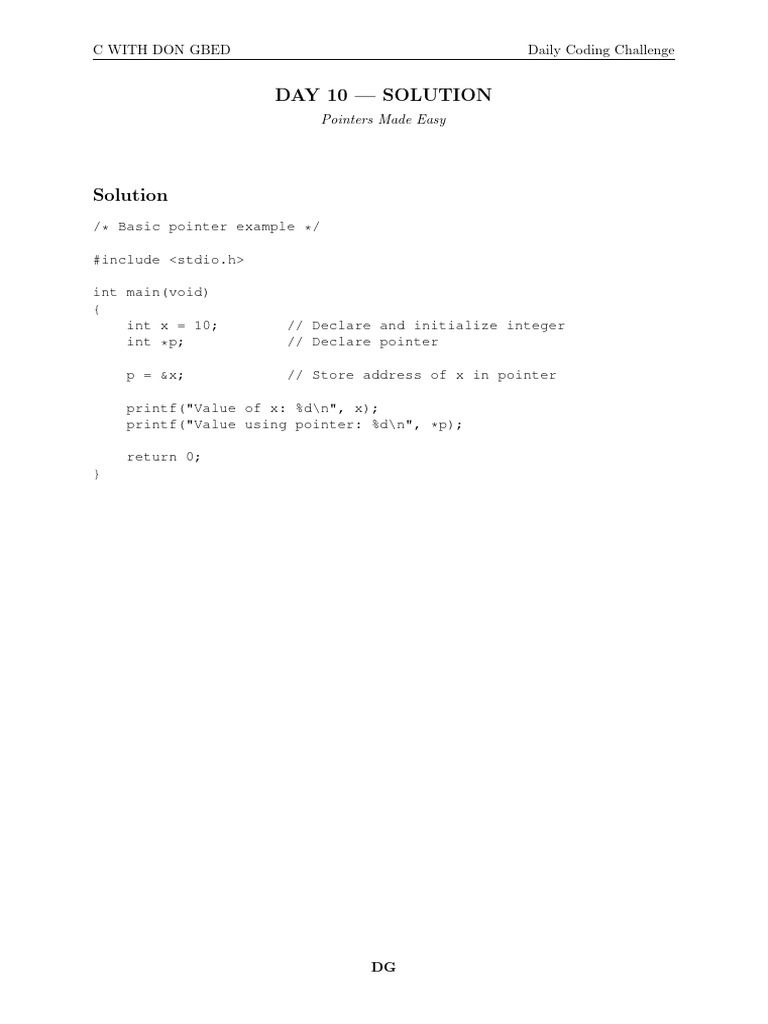 Day 10 Solution | PDF