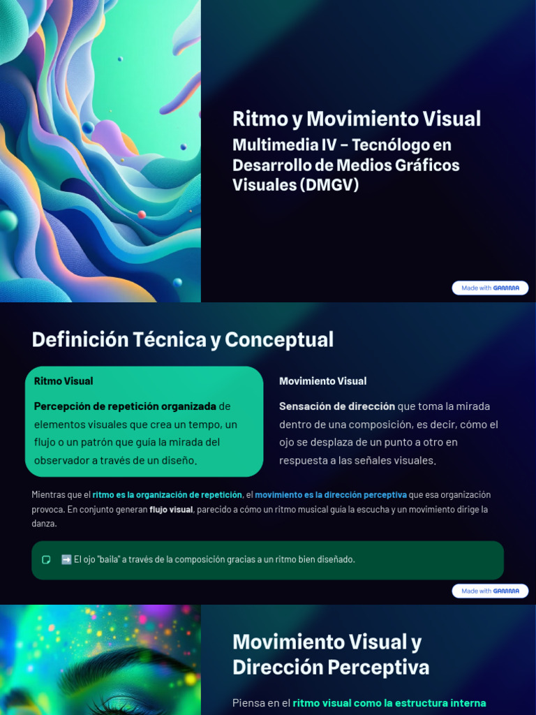 Ritmo y Movimiento Visual | PDF | Ritmo