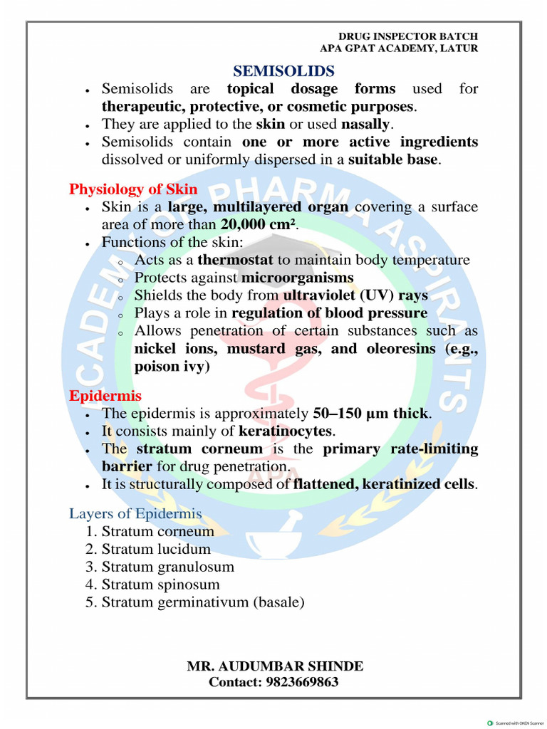 Semisolids 2026 by Priya Patne | PDF | Gel | Topical Medication
