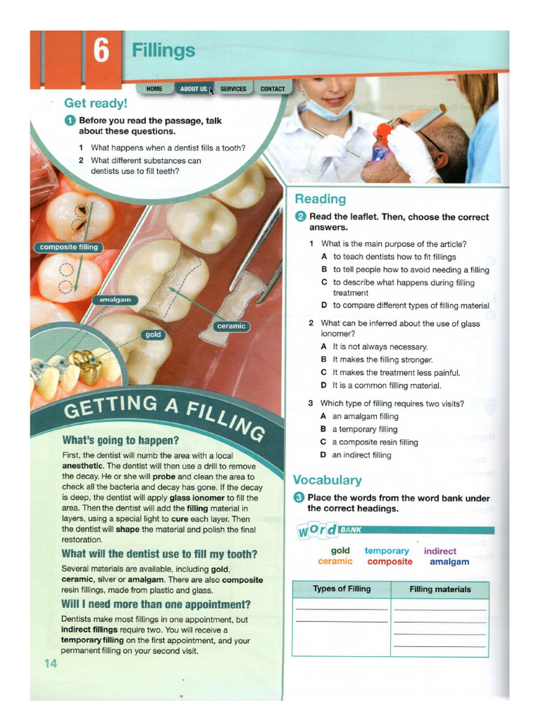 Fillings Book 2 Unit 6. PG 14 | PDF