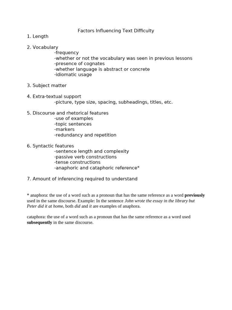 Text Difficulty | PDF