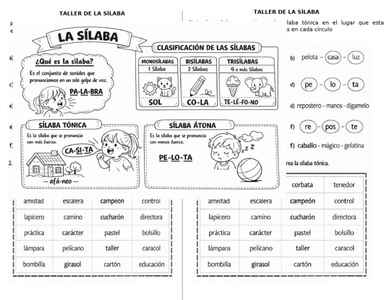Silabas Tónicas y Átonas | PDF
