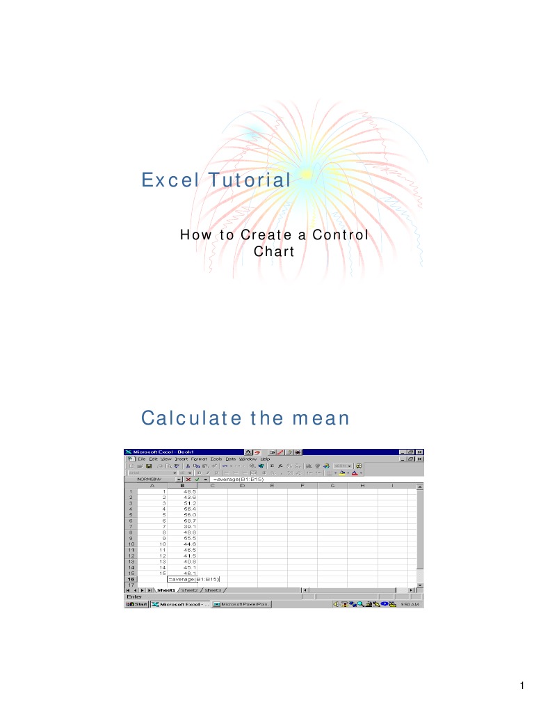 Excel Tutorial: How To Create A Control Chart | PDF