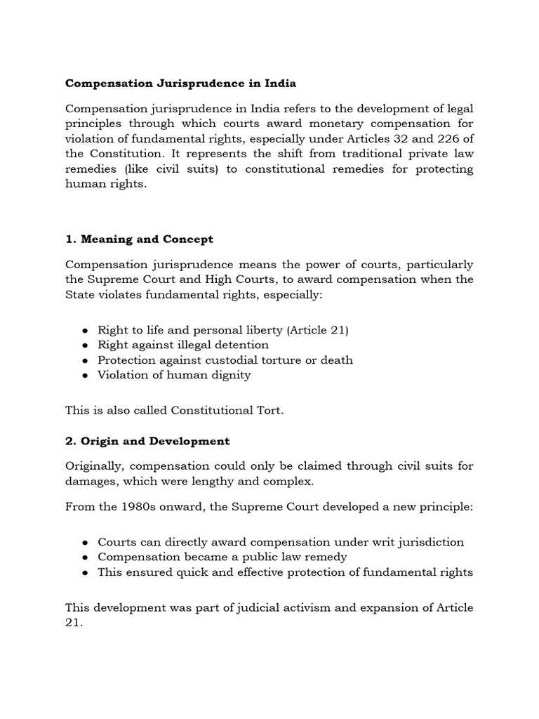 Compensatory Jurisprudence | PDF