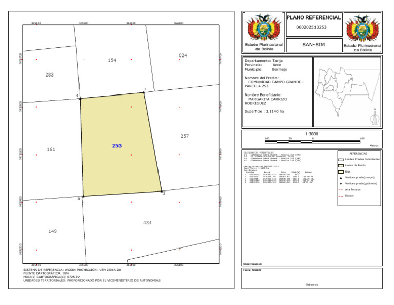 Comunidad Campo Grande - Parcela 253 | PDF | Geodesia | Tecnología ...