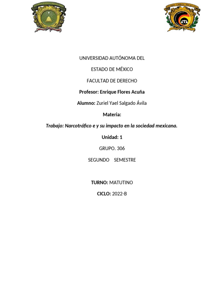 Tesina Sobre El Narco Trafico | PDF | Cartel de Sinaloa | Comercio ...