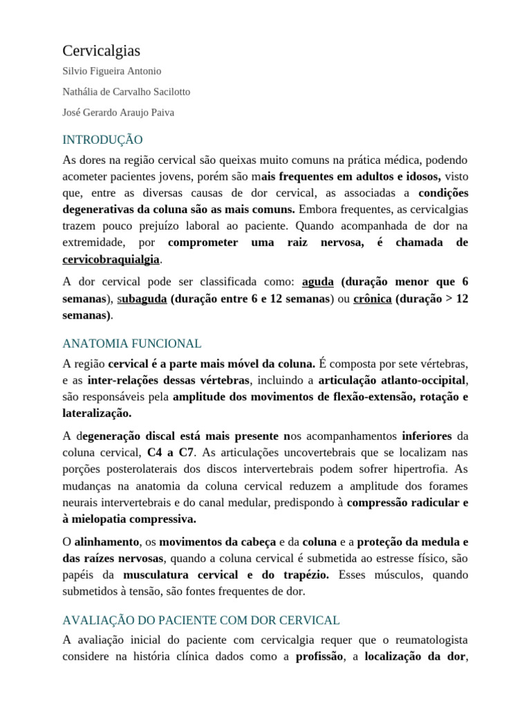 Cervical Gi As | PDF | Dor lombar | Dor