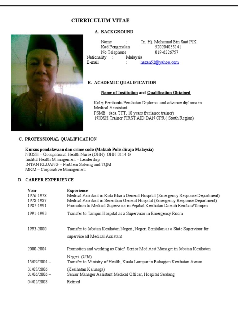 TN HJ Mohamad B Saat (New) 4 NIOSH  PDF  Health Care  Wellness