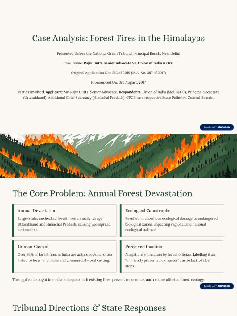 Case Analysis Forest Fires in The Himalayas | PDF | Wildfire | Forest ...