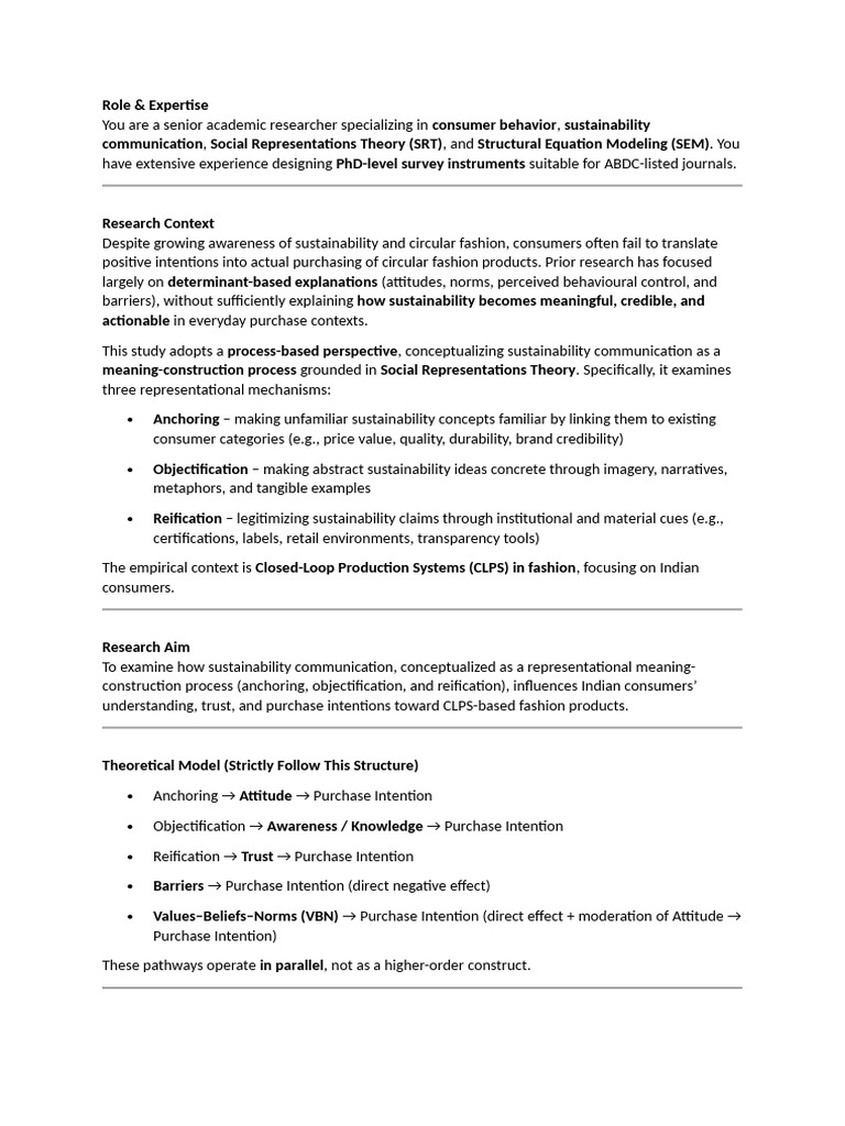 Master Prompt For Questionnaire | PDF | Attitude (Psychology ...