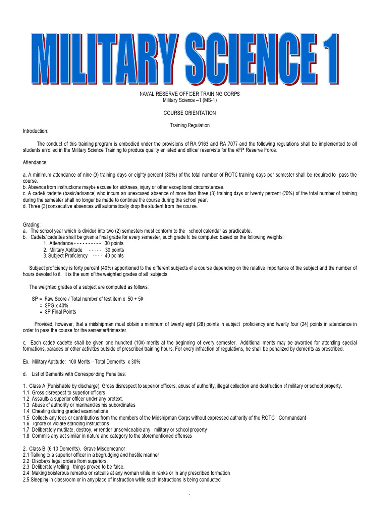 MS1 and MS2 Handbook 9a21bfec 9eae 41f6 82ea 9746fca94247 | PDF | Military